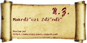 Makróczi Zénó névjegykártya